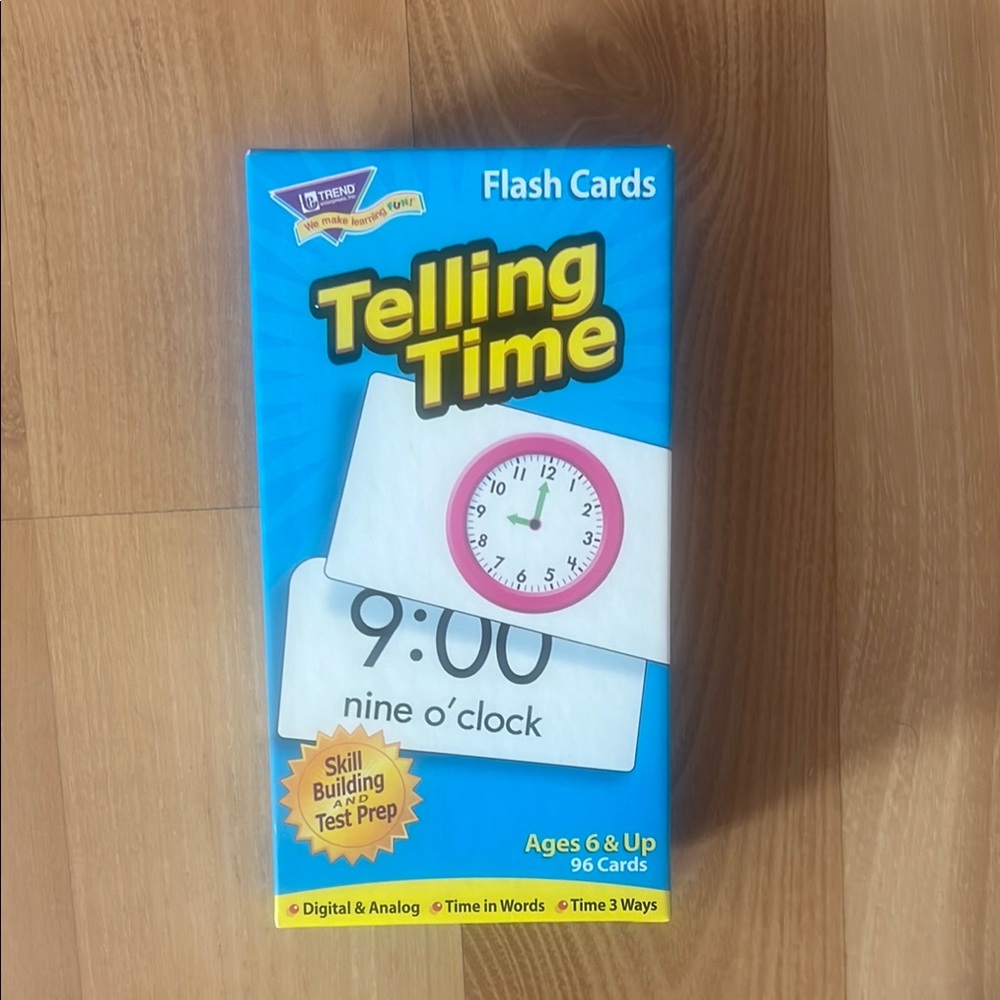 Telling Time Flash Cards